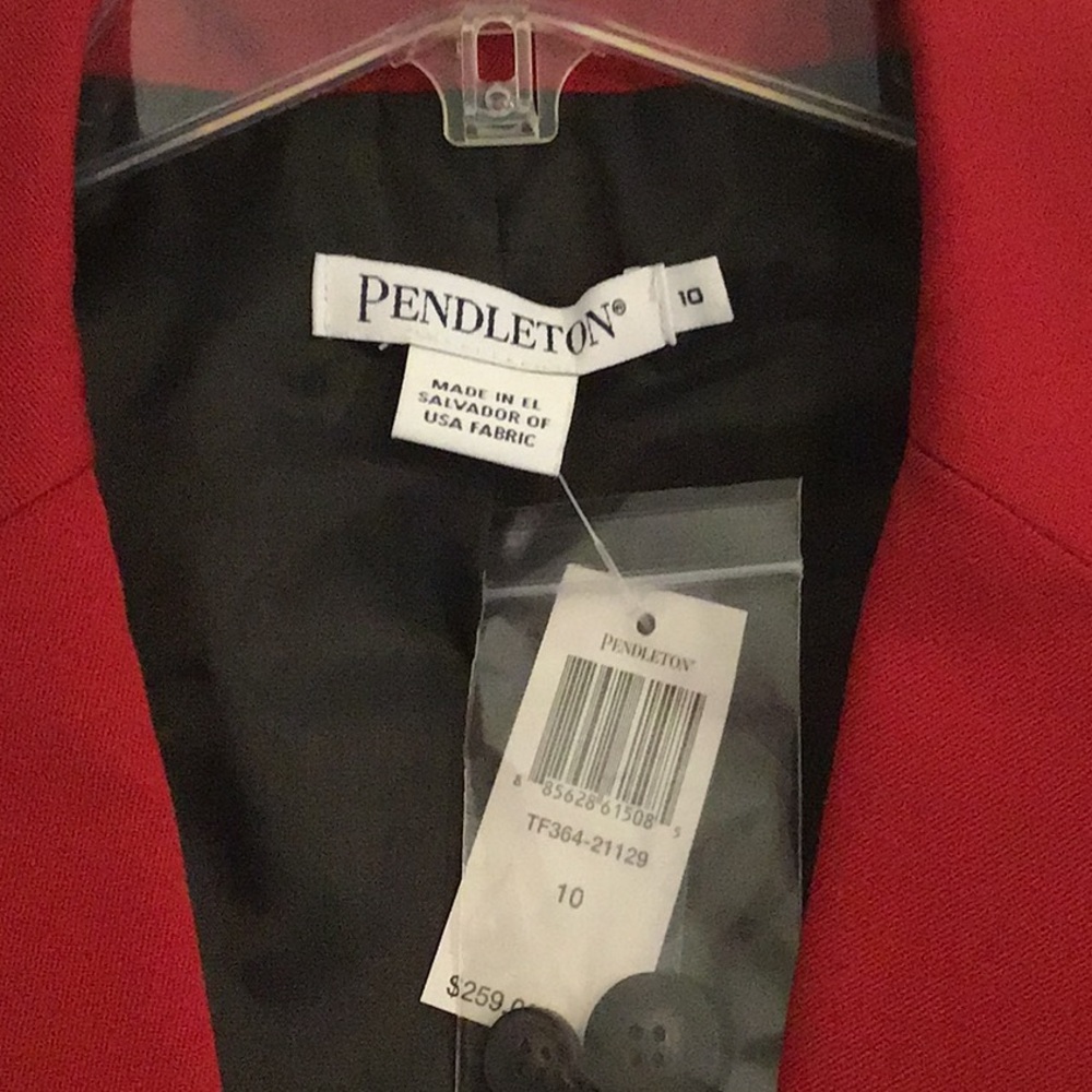 Pendleton Red Jacket Size 10, New With Tag - image 2